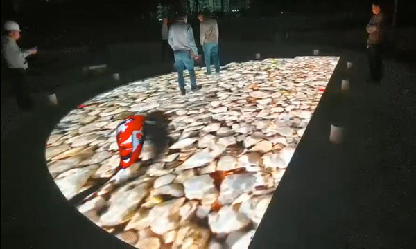 Pantalla de video LED interactiva al aire libre de 56sqm 3.91 mm para Citizen Square