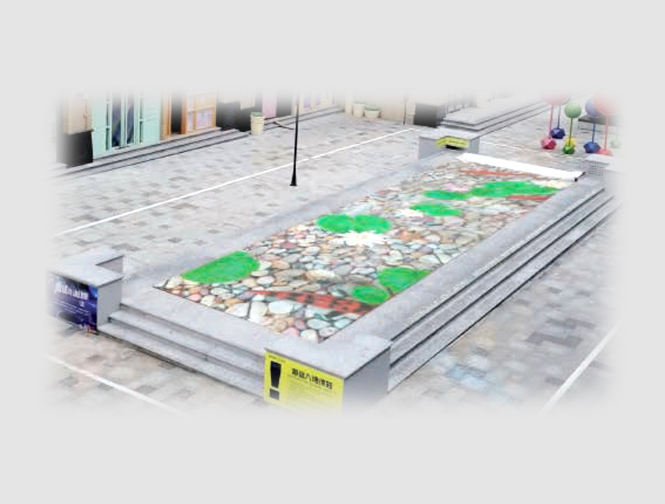 Instalación de piso interactivo LED